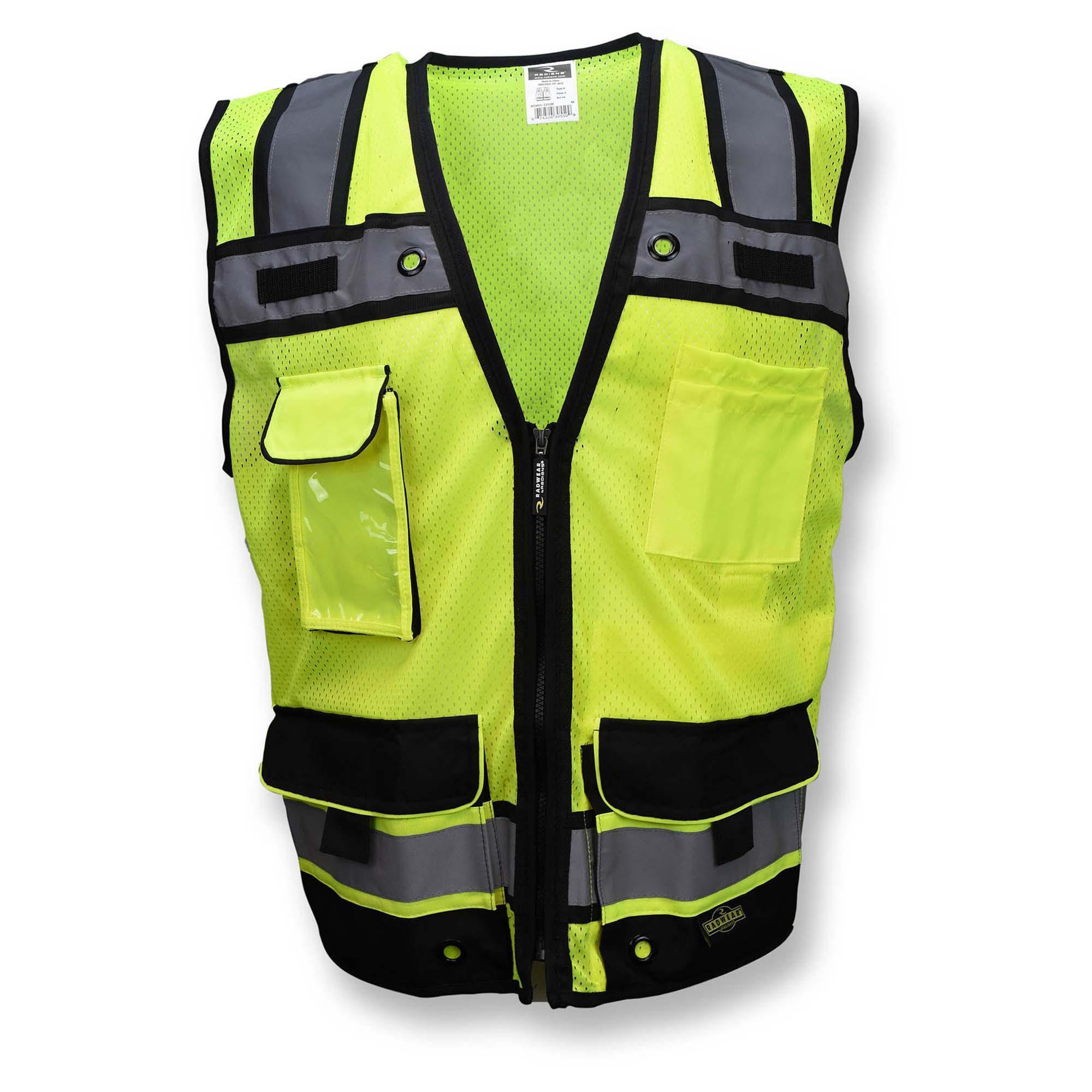 Heavy Duty High Visibility Clothing 10 Pockets Two-Tone Hi-Vis Reflective Safety Vest