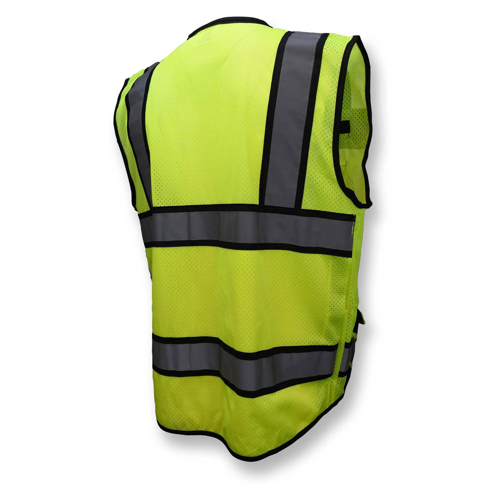 Heavy Duty High Visibility Clothing 10 Pockets Two-Tone Hi-Vis Reflective Safety Vest