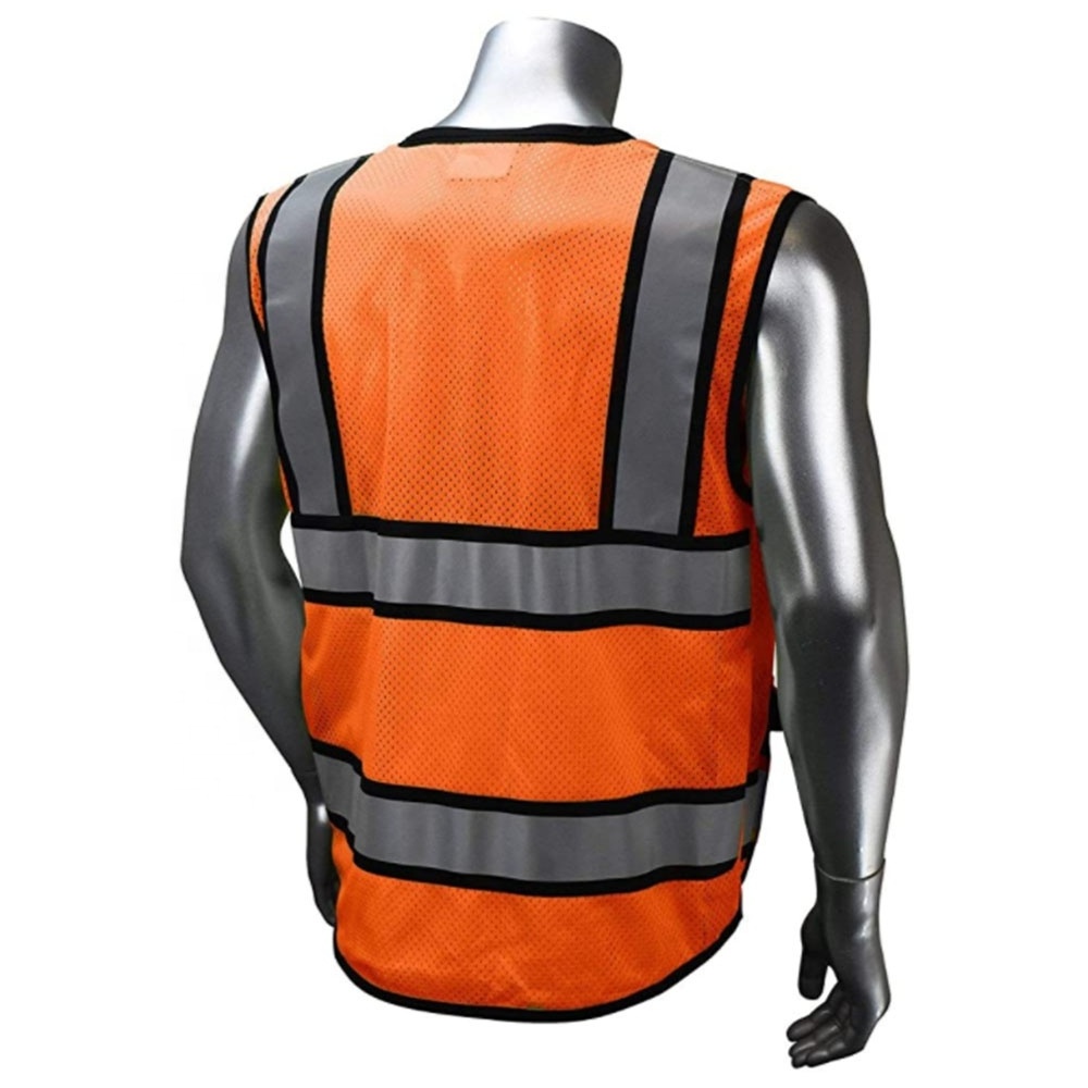 Wholesale 100% polyester engineer reflective safety vest with pockets