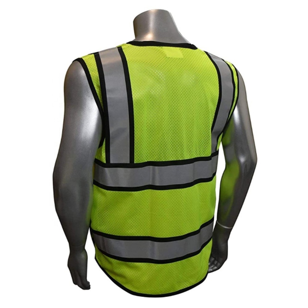 Wholesale 100% polyester engineer reflective safety vest with pockets