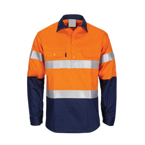 Wholesale Enhanced Work Shirt Hi Vis Safety Reflective Jacket