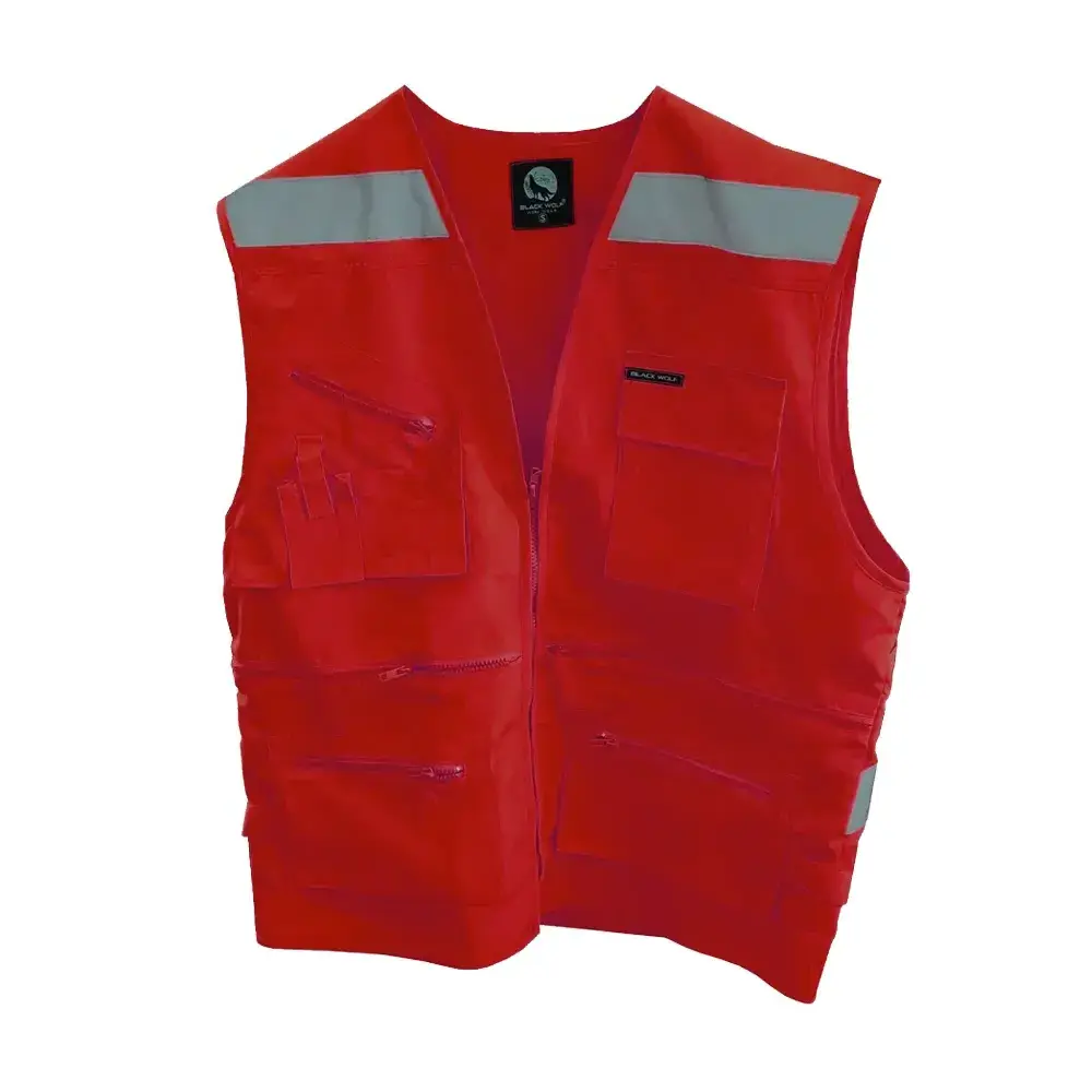 Wholesale Poplin Reflective Safety Construction Geologist Vest Miners High Vis Vest