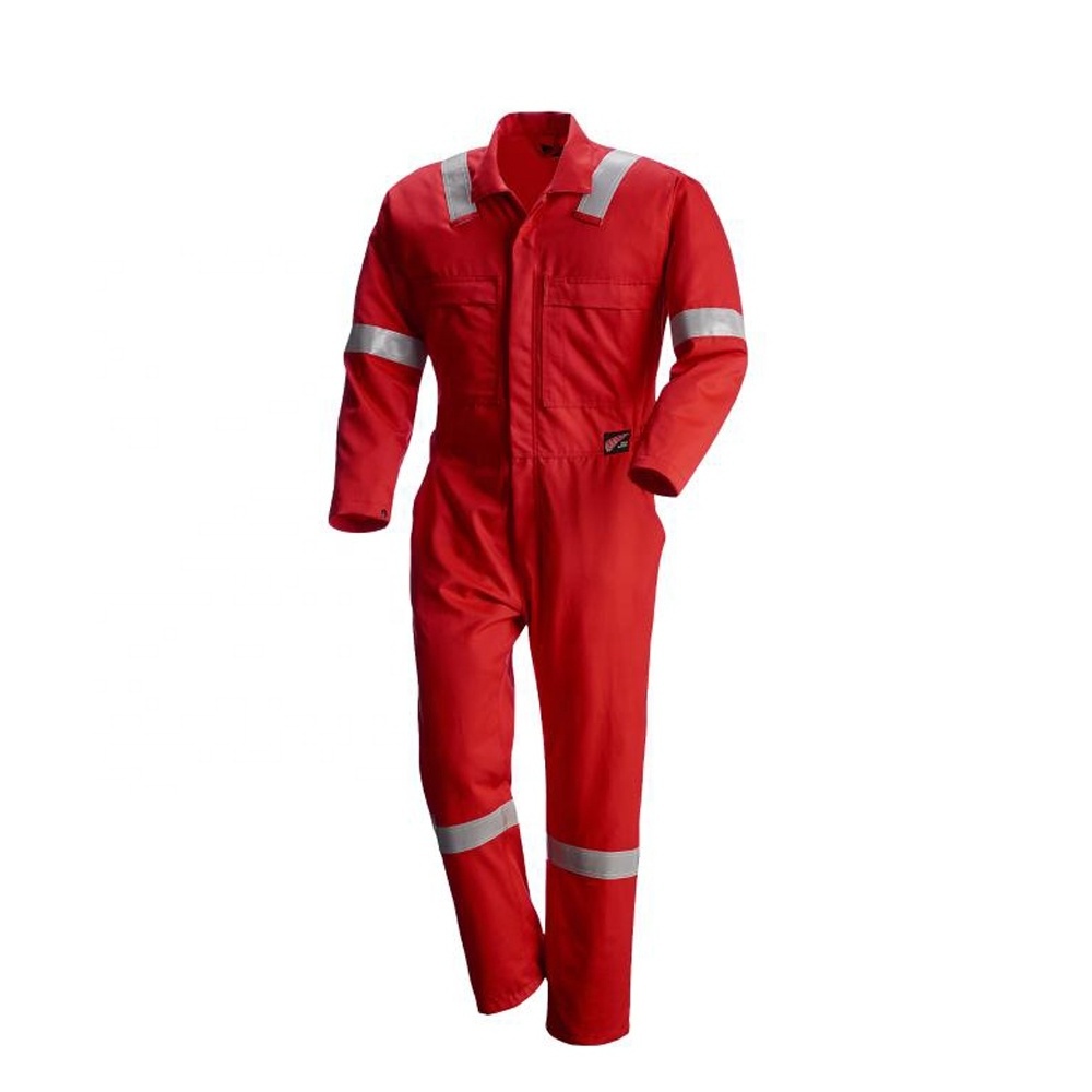 Wholesale Workwear Clothing Industrial Safety Overall Orange 100% Cotton Protective Coverall Boiler Suit Uniform