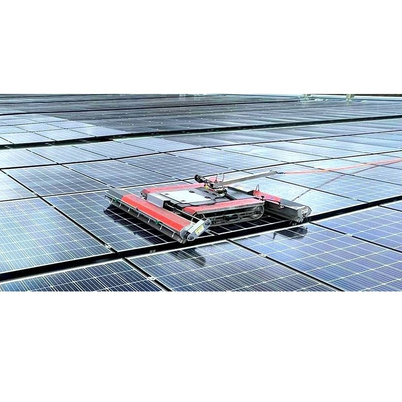 PV Solar Module Panel Cleaning Drone Automatic Equipment Machine Solar Panel Cleaning Brush Robot