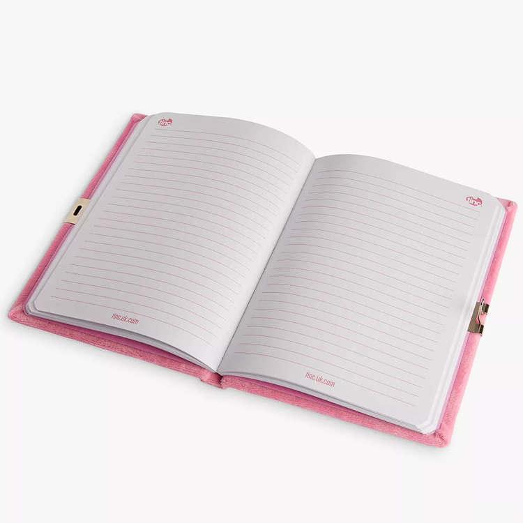 Custom High Quality Pink Agenda Daily Girl Notebook Planner Cute Diary Book With Lock