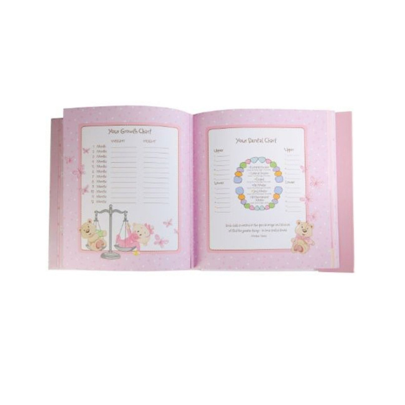 Factory High Quality Hard Cover Baby Book Journal Customized Baby's First Year Memory Record Book