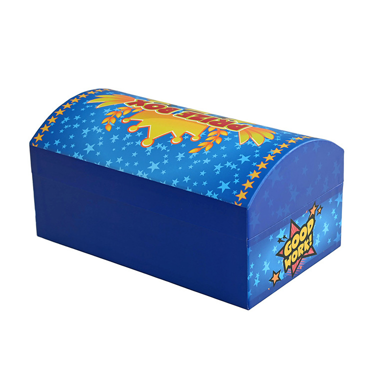 Custom Printed Logo Children Rigid Paper Packaging Box Kids Cardboard Treasure Chest Storage Gift Box