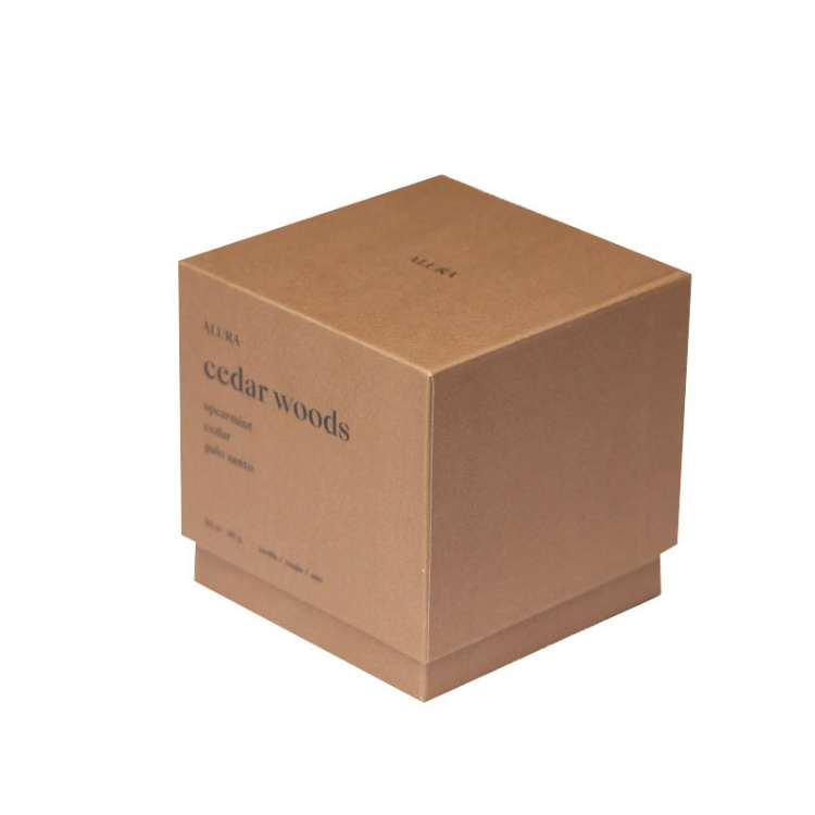 Custom Luxury Recycled Rigid Paper Matt Black Empty Candle Gift Packaging Boxes