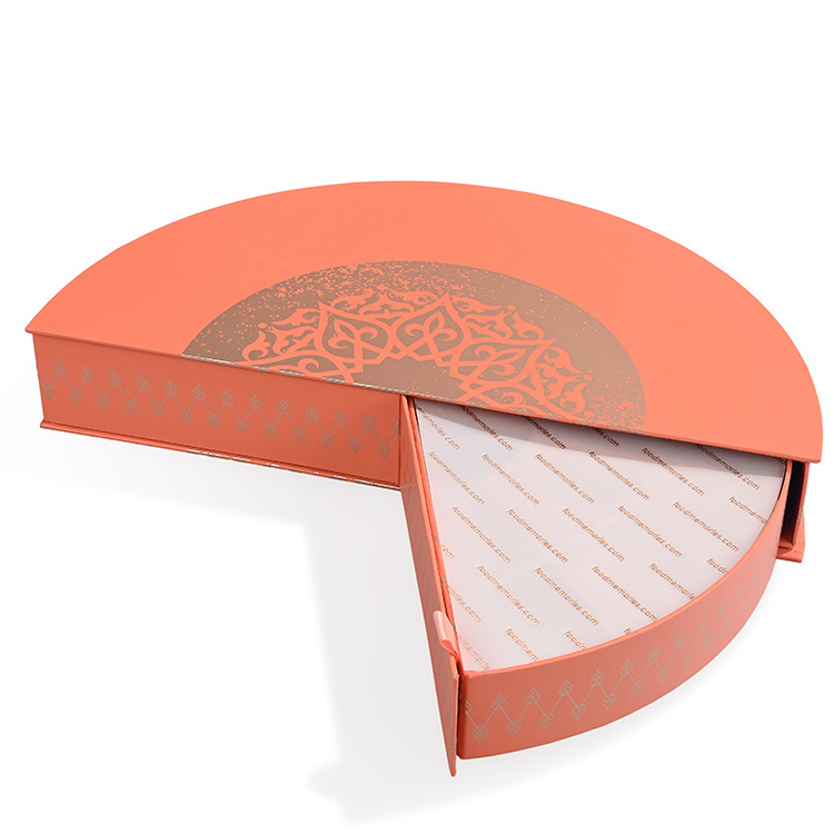 Custom Printing Rigid Cardboard Round Confectionery Cookie Paper Boxes Luxury Chocolate Packaging Box With Dividers