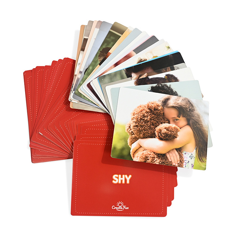 Custom Realistic Photo Cognitive Cards Kids Adult Touch And Feel Picture Cards Feelings Flash Cards