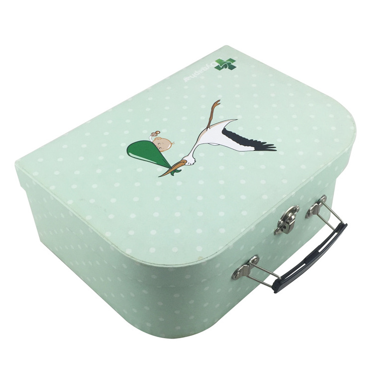 Kids paper made small suitcase gift box