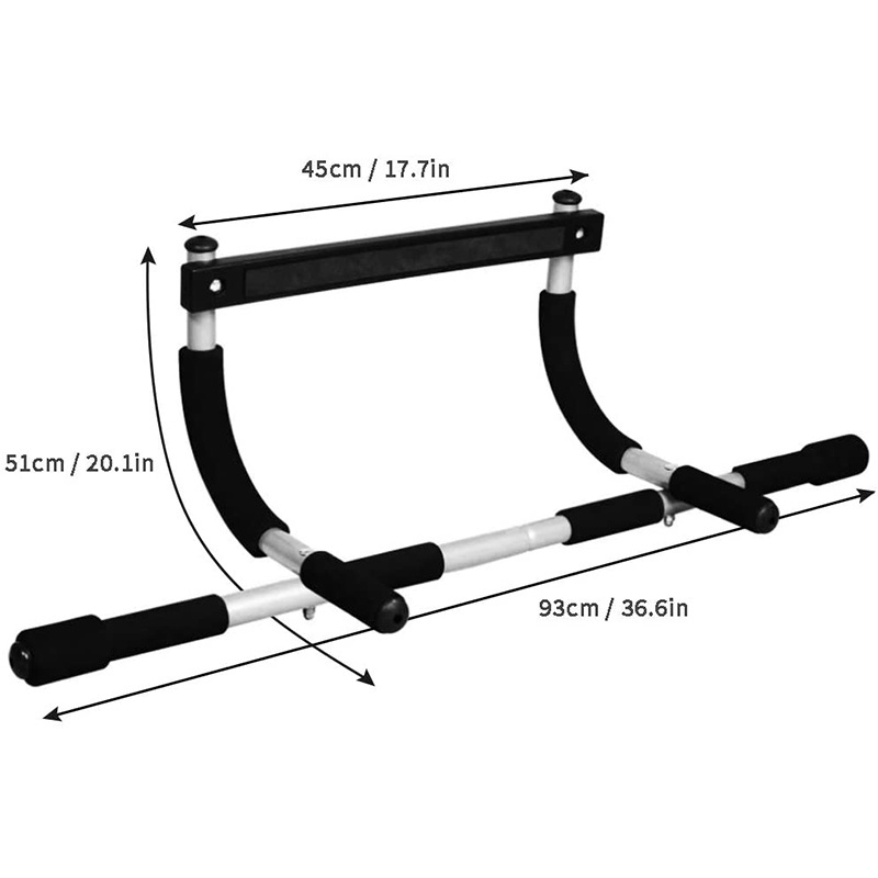 Indoor Fitness Door Frame Pull Up Bar Wall Chin Up Adjustable Training Horizontal Bar With Custom Logo Portable Pull Up Bar