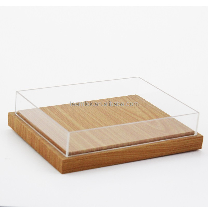 Customization High Quality Wood Tray with Acrylic Cover for Home Hotel Restaurant