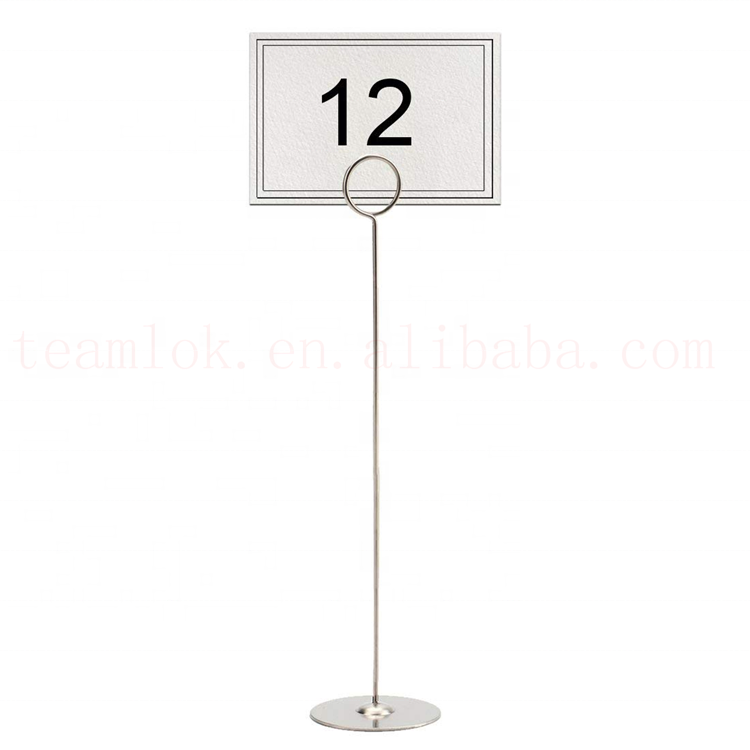 Table Number Card Holder Stand Wedding Place Card Holders Stainless Steel Photo Stand- Set of 12