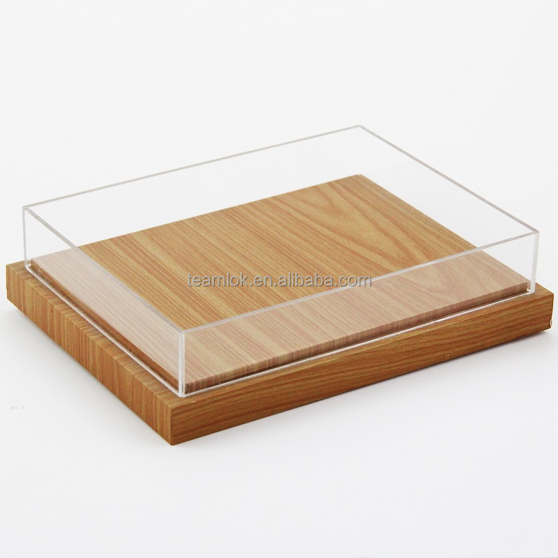 Customization High Quality Wood Tray with Acrylic Cover for Home Hotel Restaurant