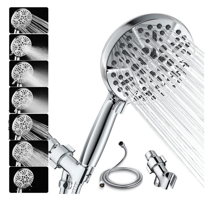 7 Functions Handheld Shower Head Set High Pressure Shower Head High Flow Hand Held Showerhead Set with 59 Inch Hose Bracket