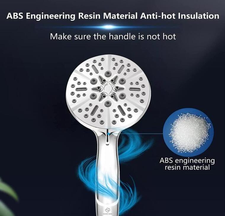 7 Functions Handheld Shower Head Set High Pressure Shower Head High Flow Hand Held Showerhead Set with 59 Inch Hose Bracket