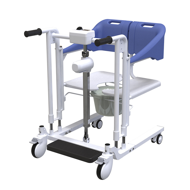 Transfer lift portable patient lifter hoist commode chair for elderly