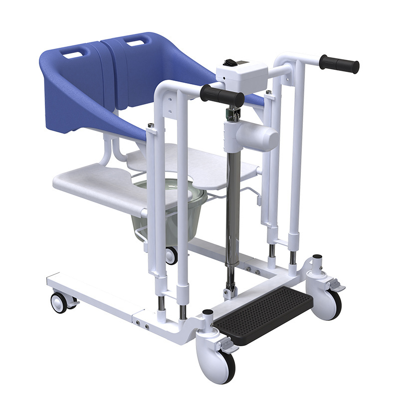 Transfer lift portable patient lifter hoist commode chair for elderly