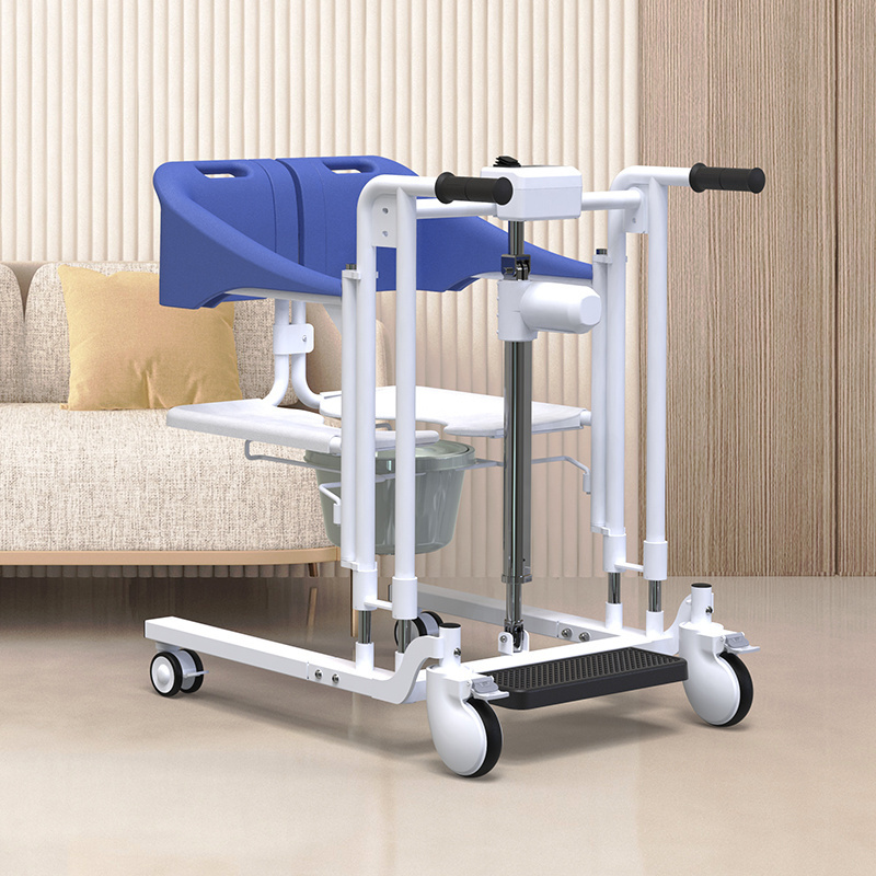 Transfer lift portable patient lifter hoist commode chair for elderly