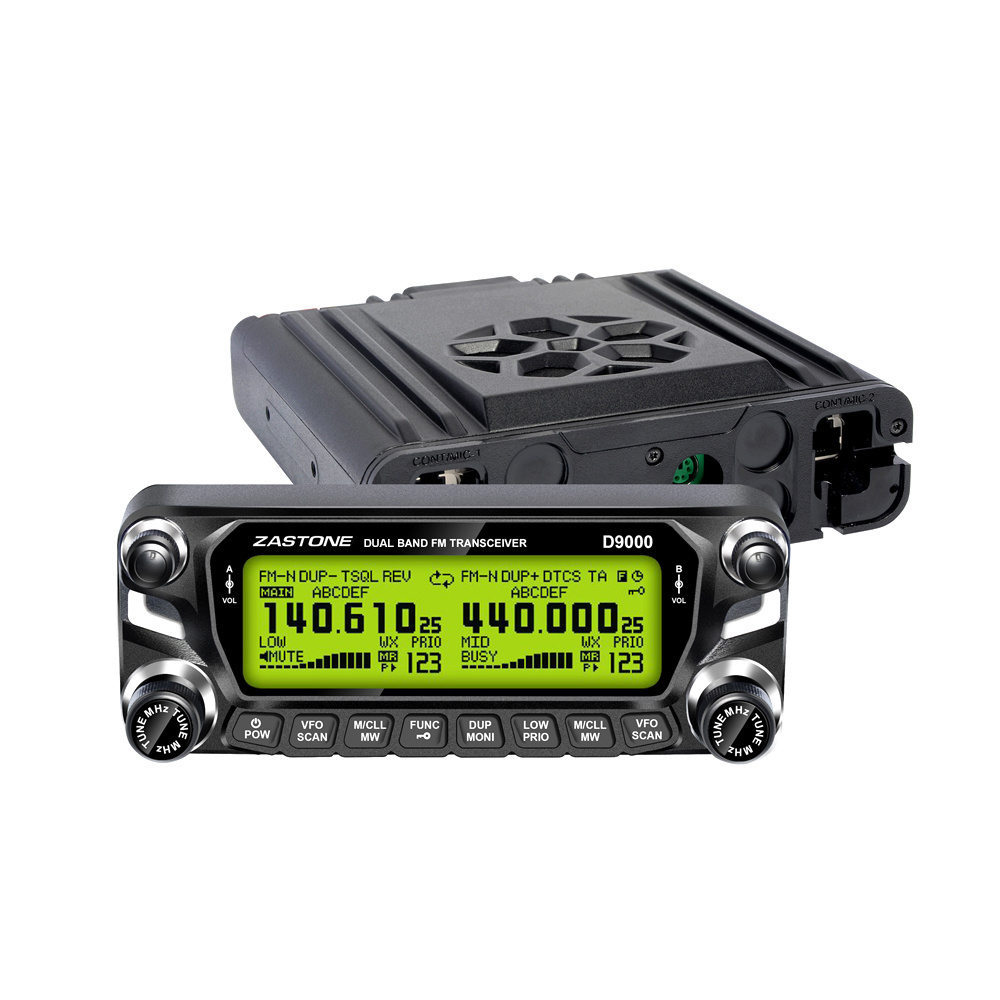 Zastone D9000 Car Walkie Talkie 50W Dual Band Mobile Radio Panel Separation Aviation Frequency 118-136MHZ AM UHF VHF HAM Radio