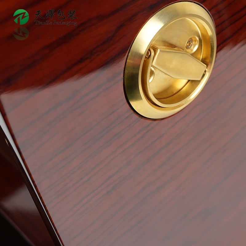 High-end Luxury Wooden Wine Box Packaging Piano Lacquer Wood Cognac Whisky Display Case Custom Perfume Gift Box