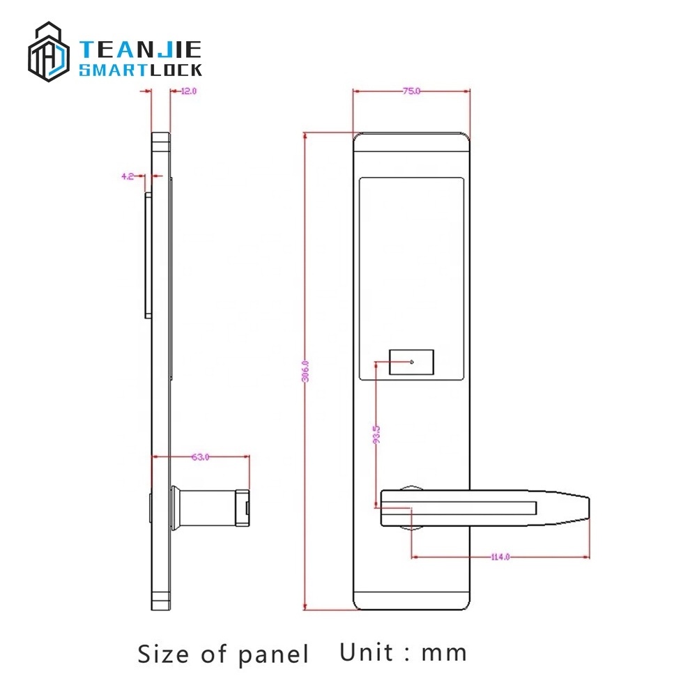 Wireless RFID Key Card Door Access Control Entry System Electronic Hotel Door Lock