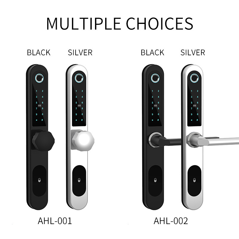 Tuya/TTlock APP Digital Keyless Smart Fingerprint Door Lock For Glass Door And Sliding Door