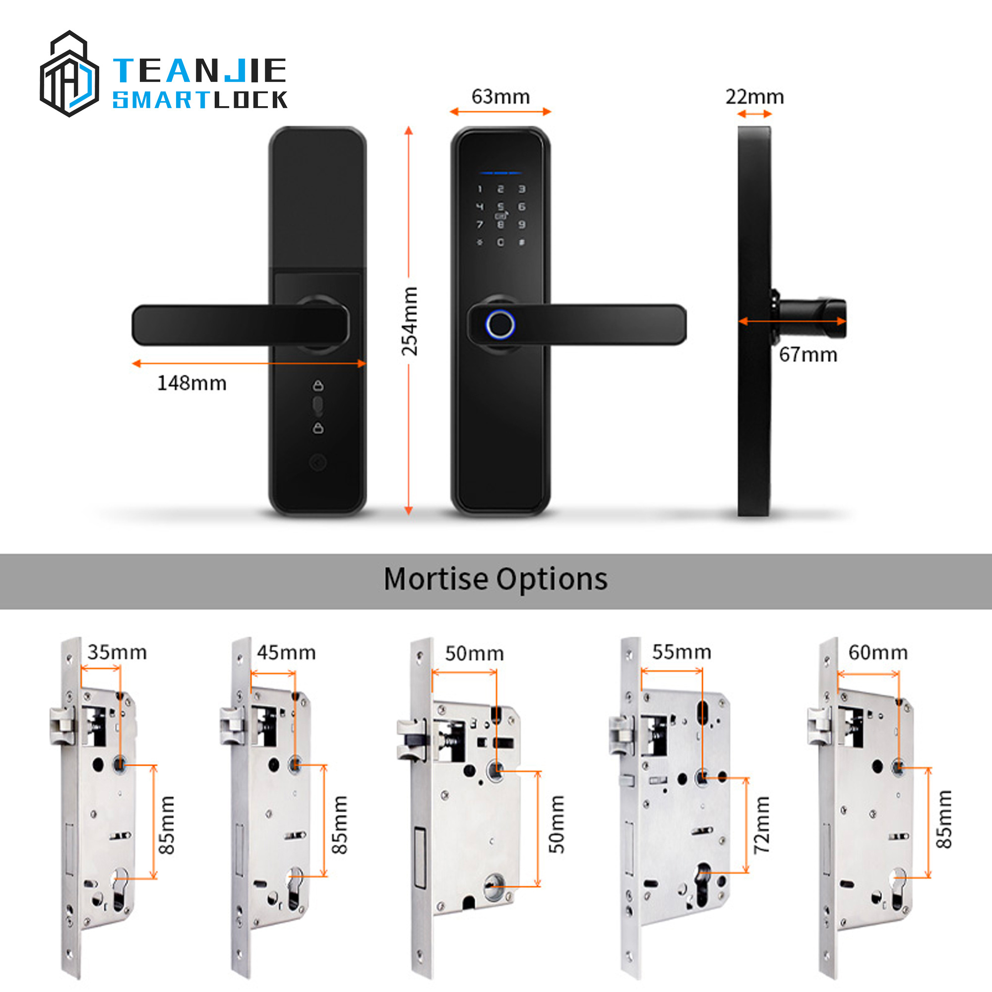 Tuya TTlock Smart Fingerprint Door Lock Safe Digital Electronic Lock With WiFi APP Password RFID Unlock For Home Security