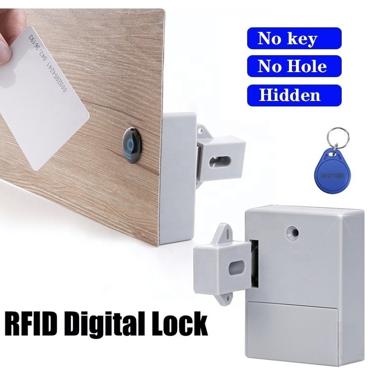 Security Safety Digital RFID File Gym Cupboard Invisible Hidden Locker Lock RFID Drawer Cabinet Door Lock