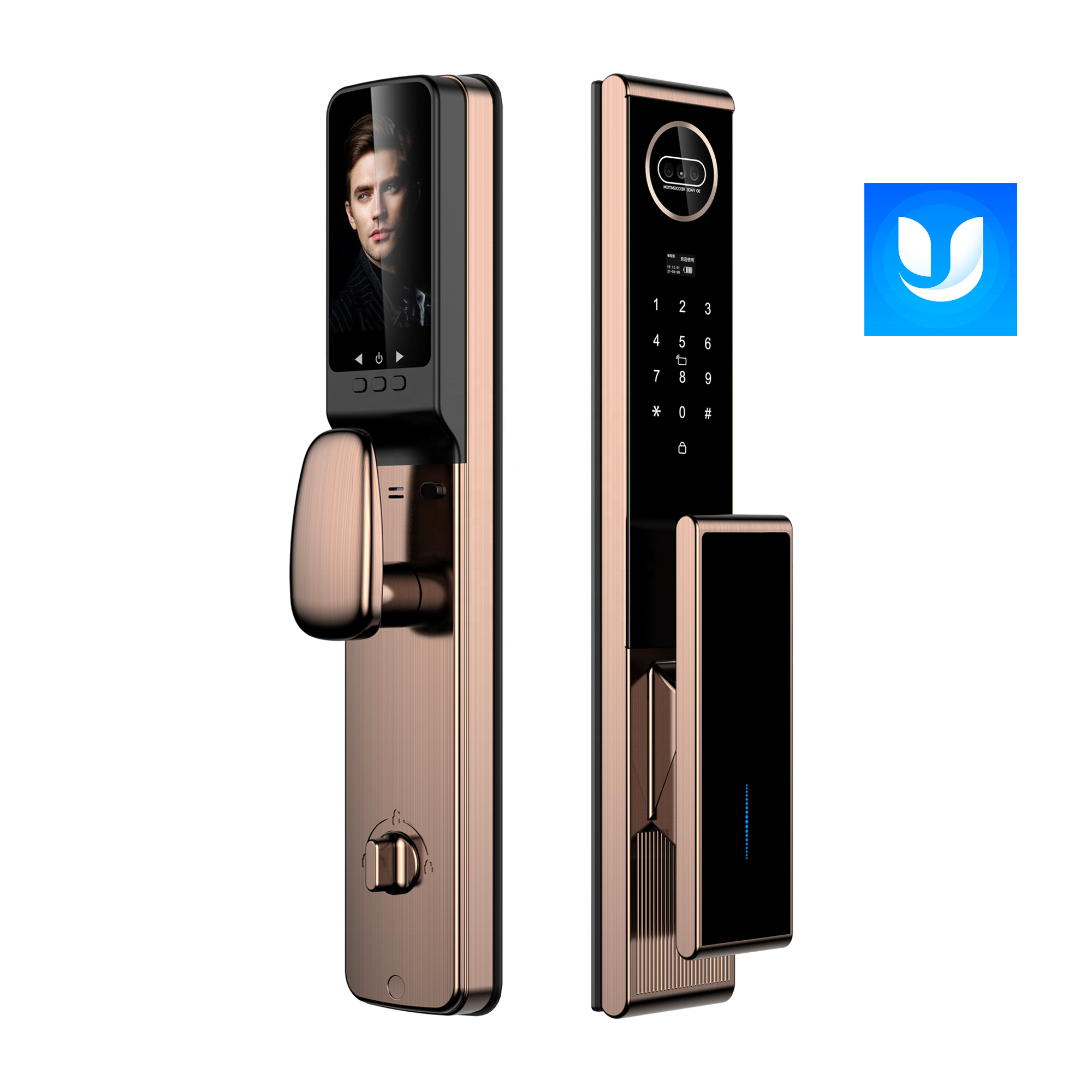 Smart Electronic Door Lock Password Automatic Biometric Fingerprint Lock For Home Security tuya smart door lock with camera