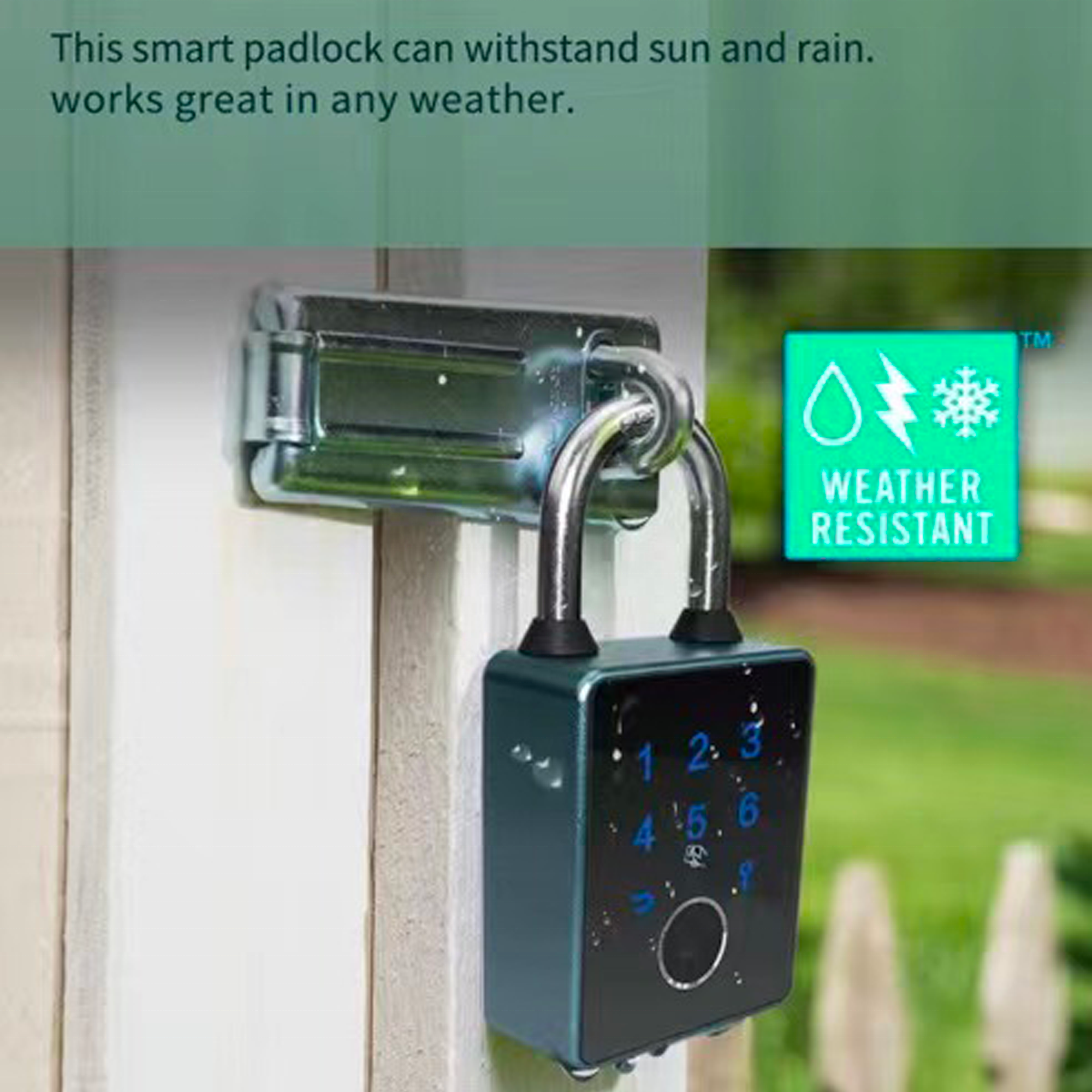 Waterproof ip65 TTlock Tuya app Keyless Biometric Fingerprint Password Safety Portable Door Lock Smart Padlock