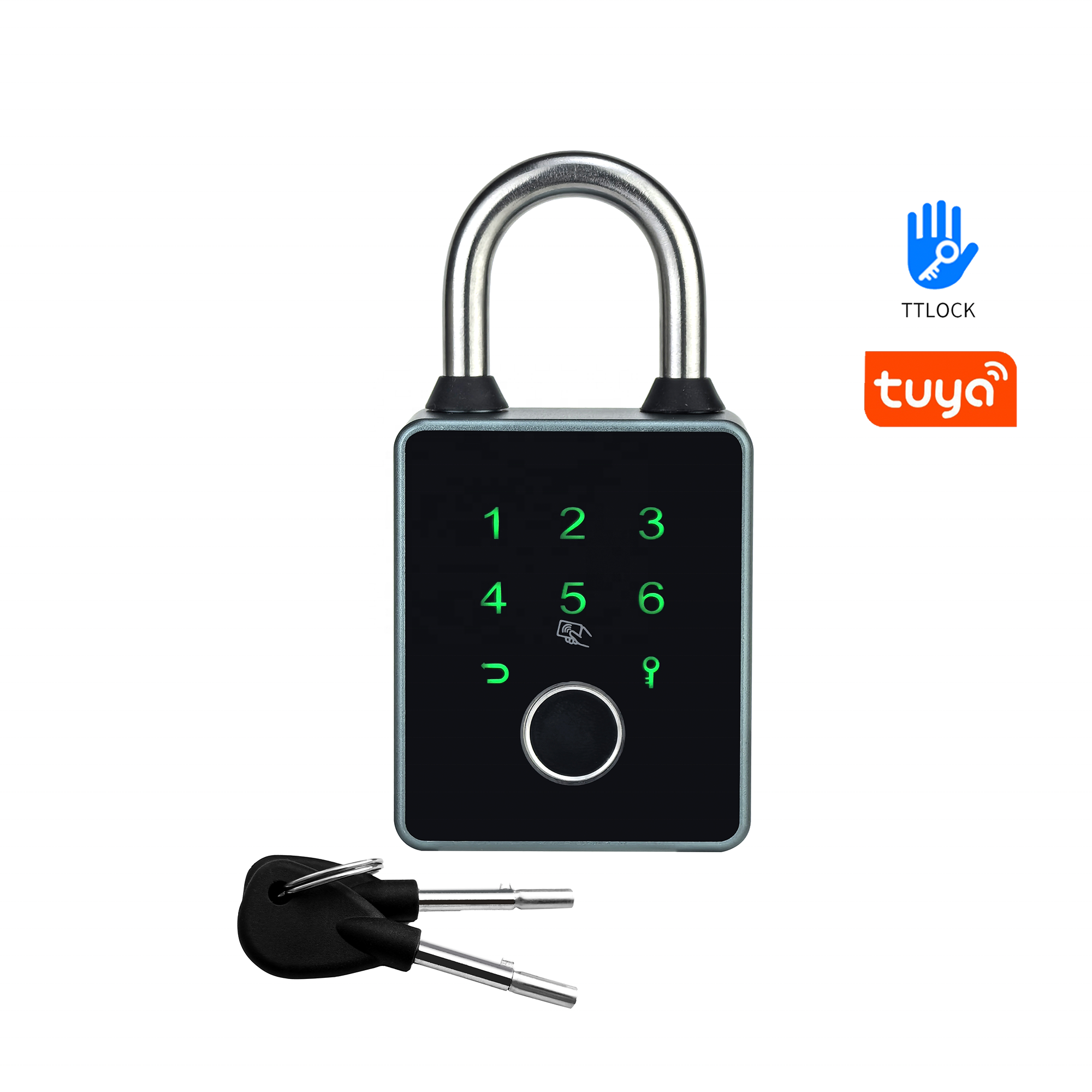 Waterproof ip65 TTlock Tuya app Keyless Biometric Fingerprint Password Safety Portable Door Lock Smart Padlock