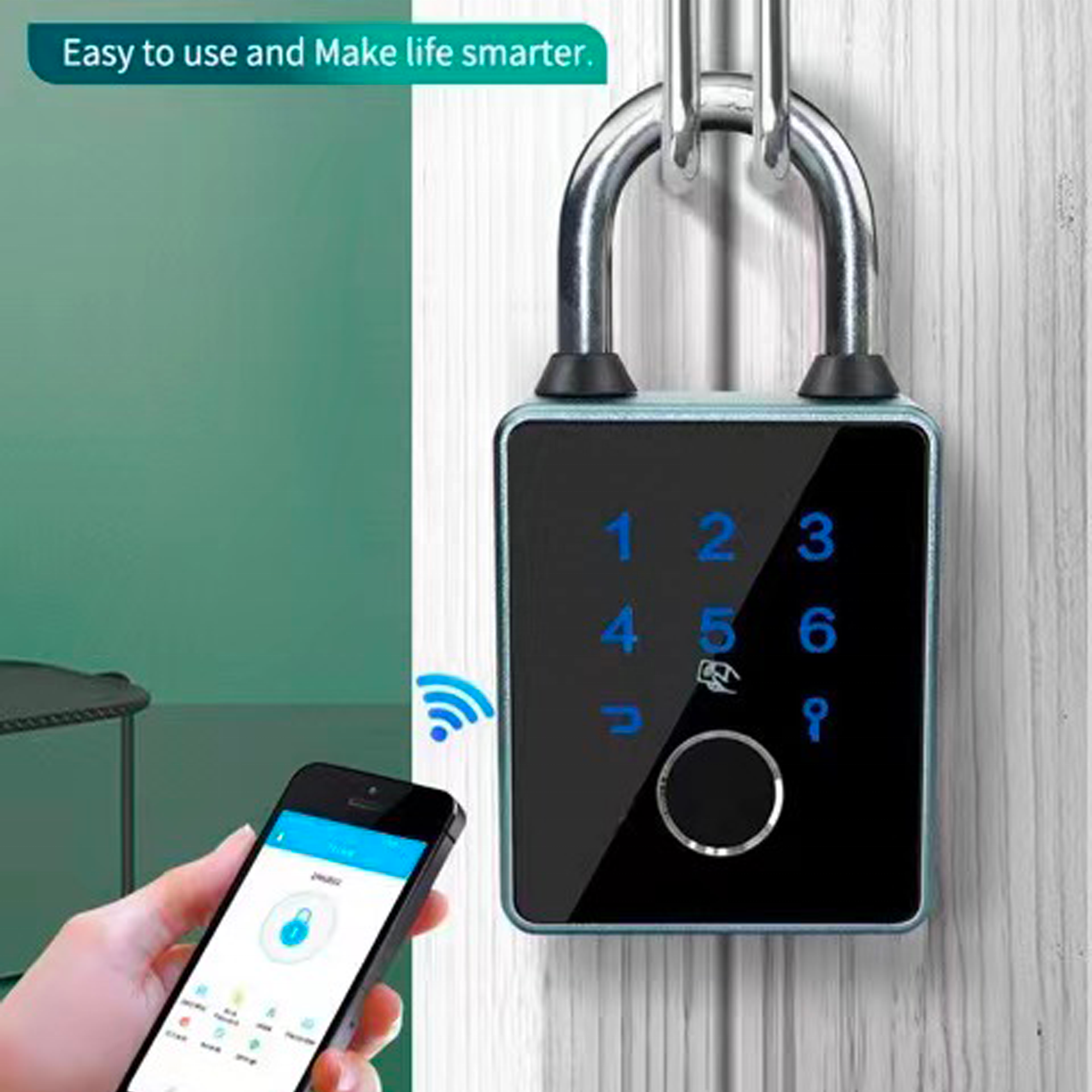 Waterproof ip65 TTlock Tuya app Keyless Biometric Fingerprint Password Safety Portable Door Lock Smart Padlock