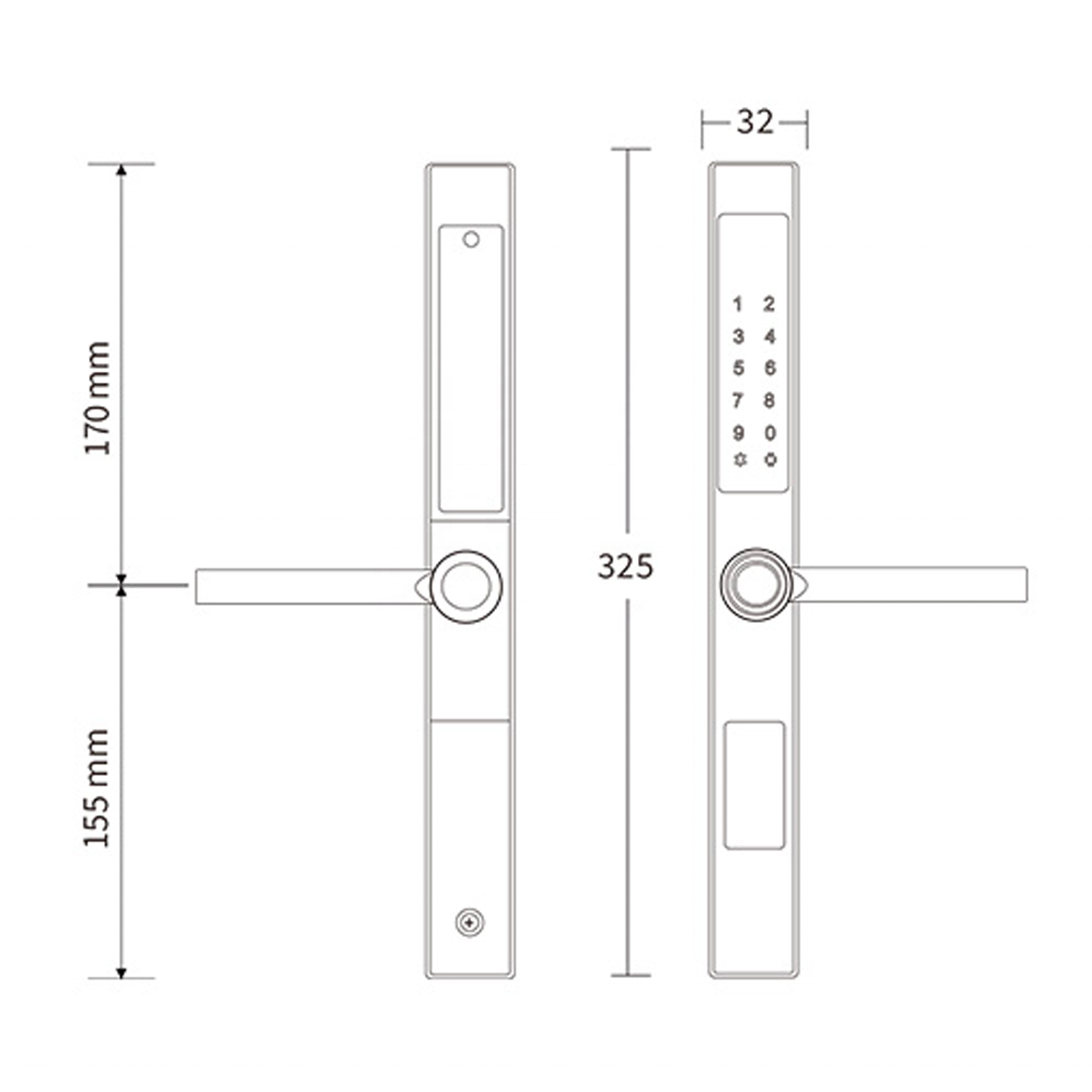 Waterproof Sliding Aluminum Door Lock TTlock APP Smartlock Fingerprint Door Lock Finger Print Lock For Outdoor