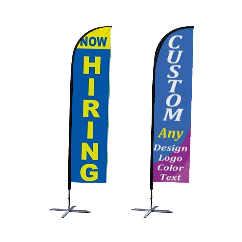 Promotional usage Advertising exhibition event outdoor Feather Flag Flying Beach Flag banner stand , Teardrop Flag