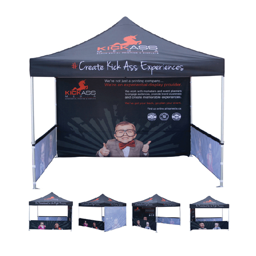 Custom 10x10  aluminium  Advertising pop up pagoda canopy gazebo grow tent with side and aluminium frame for Trade Show display