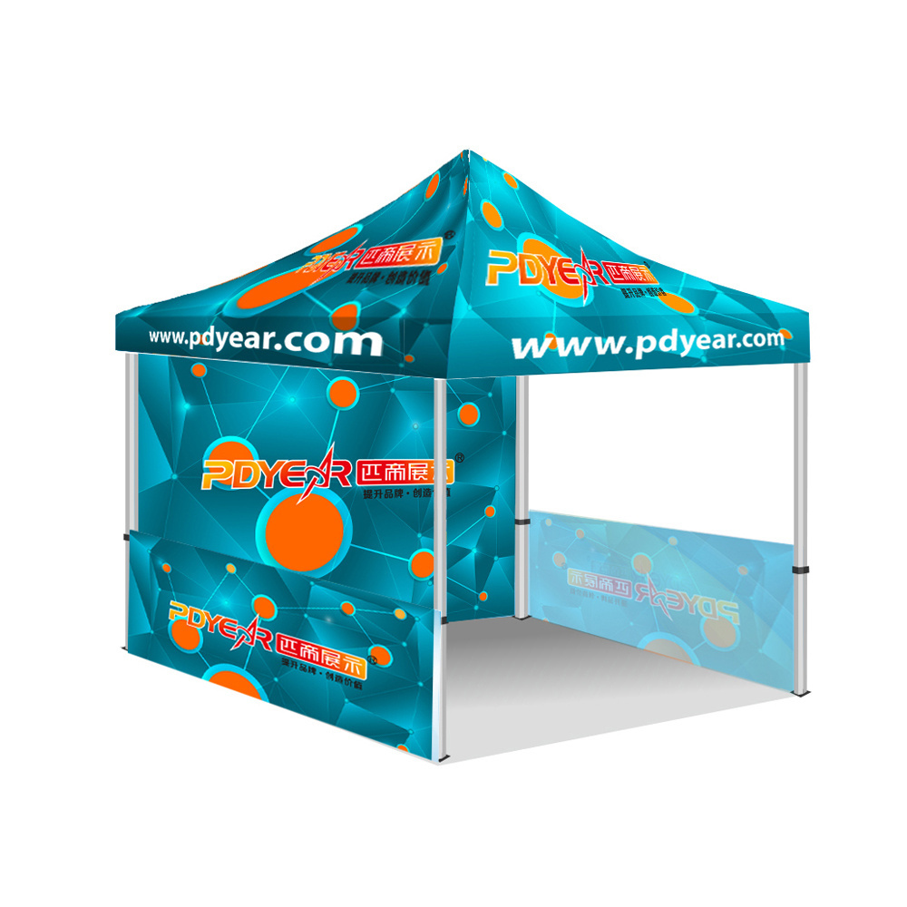 Most popular customized full color logo dye sublimation printing waterproof outdoor trade show tent gazebo