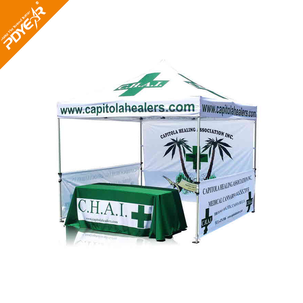 Most popular customized full color logo dye sublimation printing waterproof outdoor trade show tent gazebo