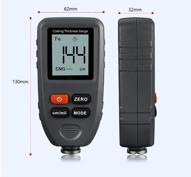 Digital Paint Coating Thickness Gauge feeler Tester Car Paint Thickness Meter Metal Thickness Measurement 0~1300um