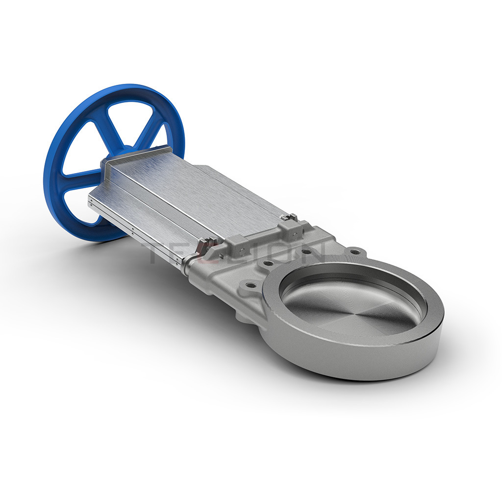 Slide Gate Valve Solid Material Transport DN400 Stainless Steel Knife Gate Valve Manufactures