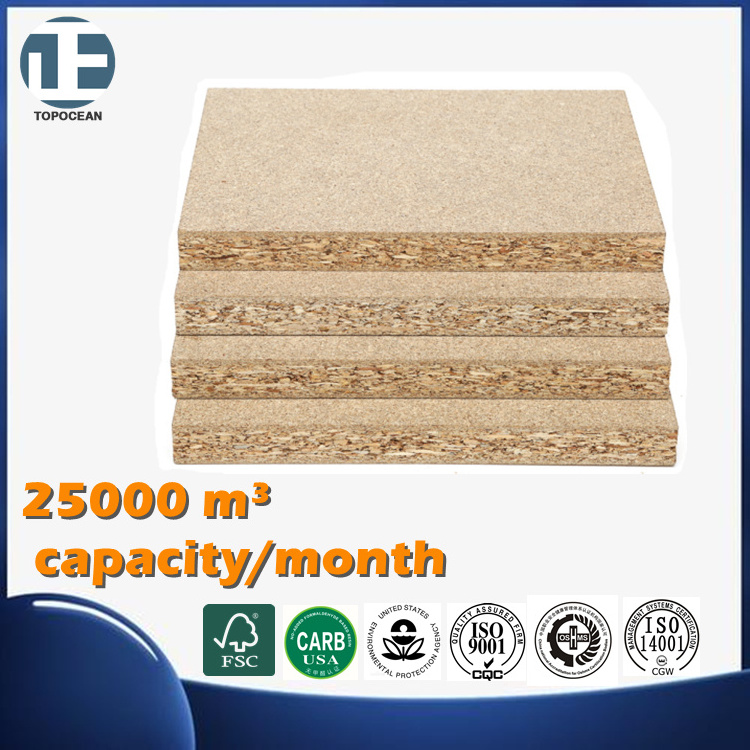 TOPOCEAN 12 18mm High Quality China Factory Laminated Easy Process Mfc Particle Board Chipboard sheets