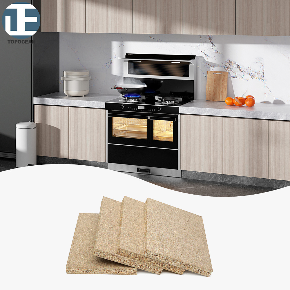 TOPOCEAN 1220*2440 Customizable Moisture Resistant prelaminated chipboard Laminated Particle Board