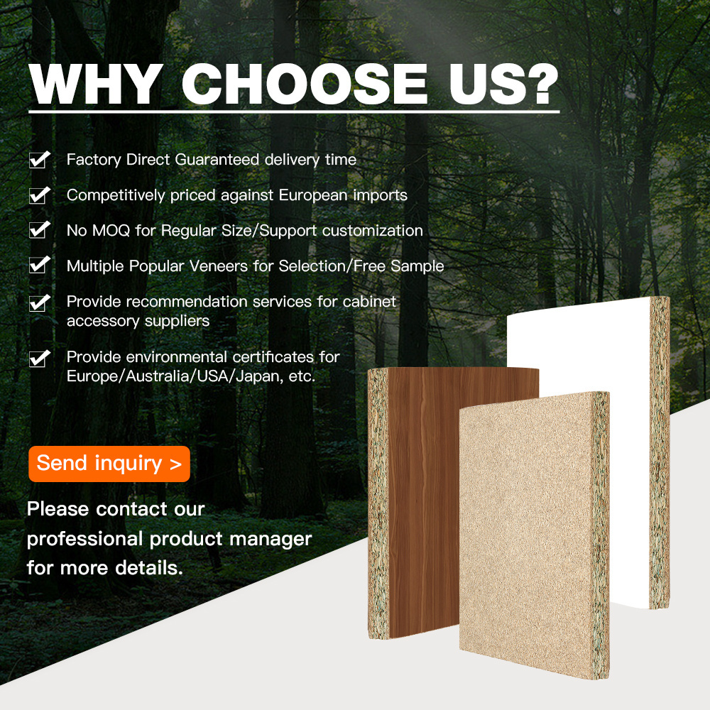 High Gloss UV Melamine MDF/Plywood/Particle Board 19 mm HMR Chipboard For Furniture Factory