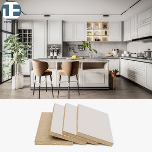 Cheap Modern Style White Color Furniture Chipboard Enf/E0 Grade Plywood Sheets As Kitchen Cabinet