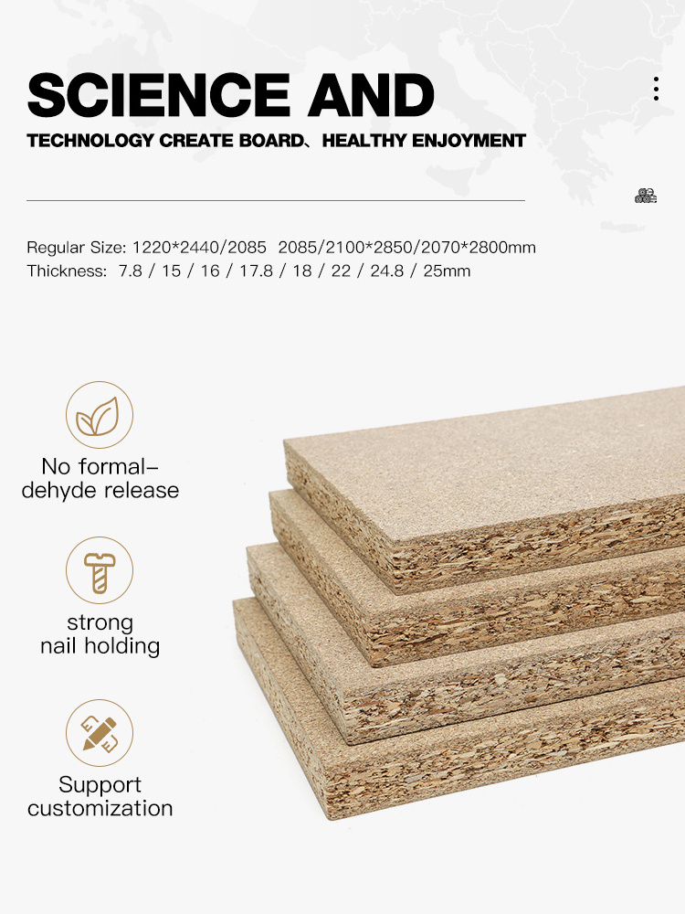 TOPOCEAN 12 18mm High Quality China Factory Laminated Easy Process Mfc Particle Board Chipboard sheets