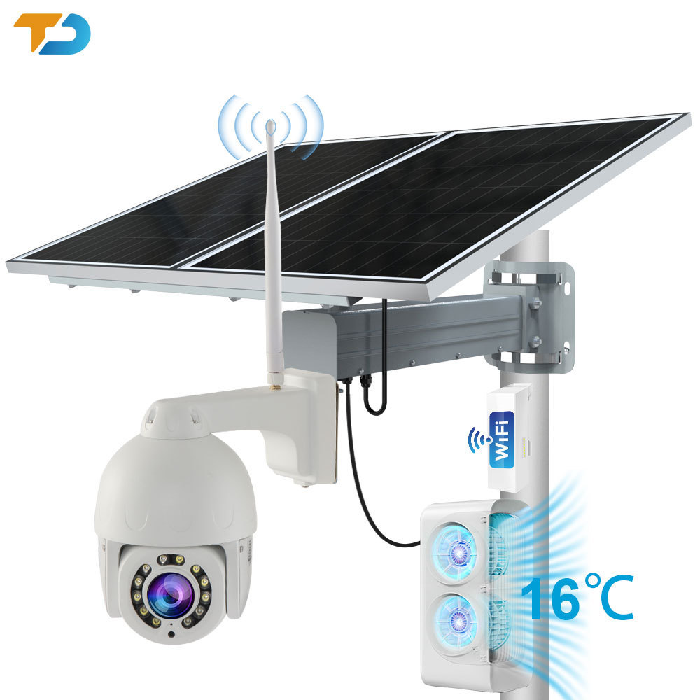 TecDeft Customize 60w 3.2v 60ah Solar Power System With Battery For Cctv Outdoor Solar Panels For Security Camera