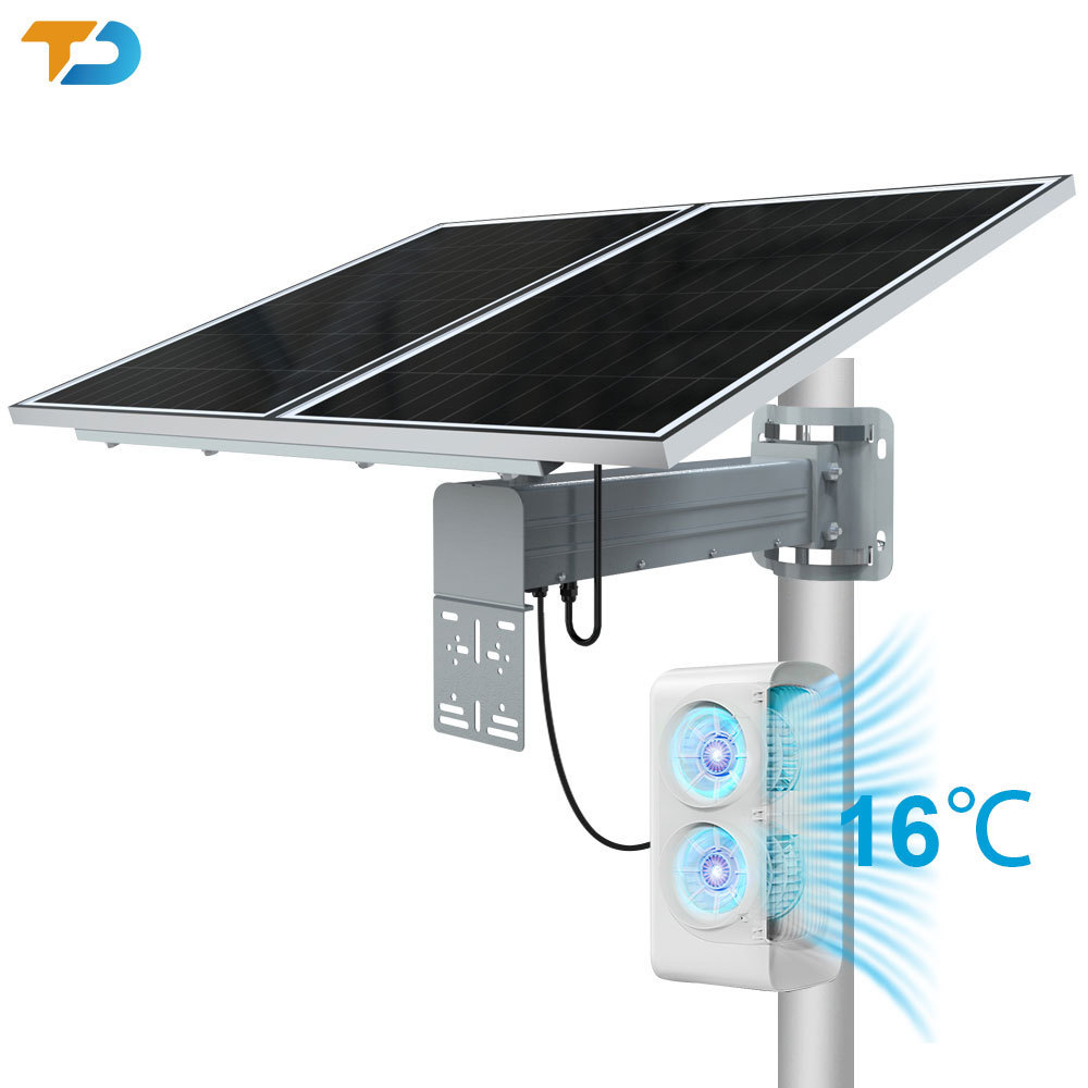 TecDeft Customize 60w 3.2v 60ah Solar Power System With Battery For Cctv Outdoor Solar Panels For Security Camera