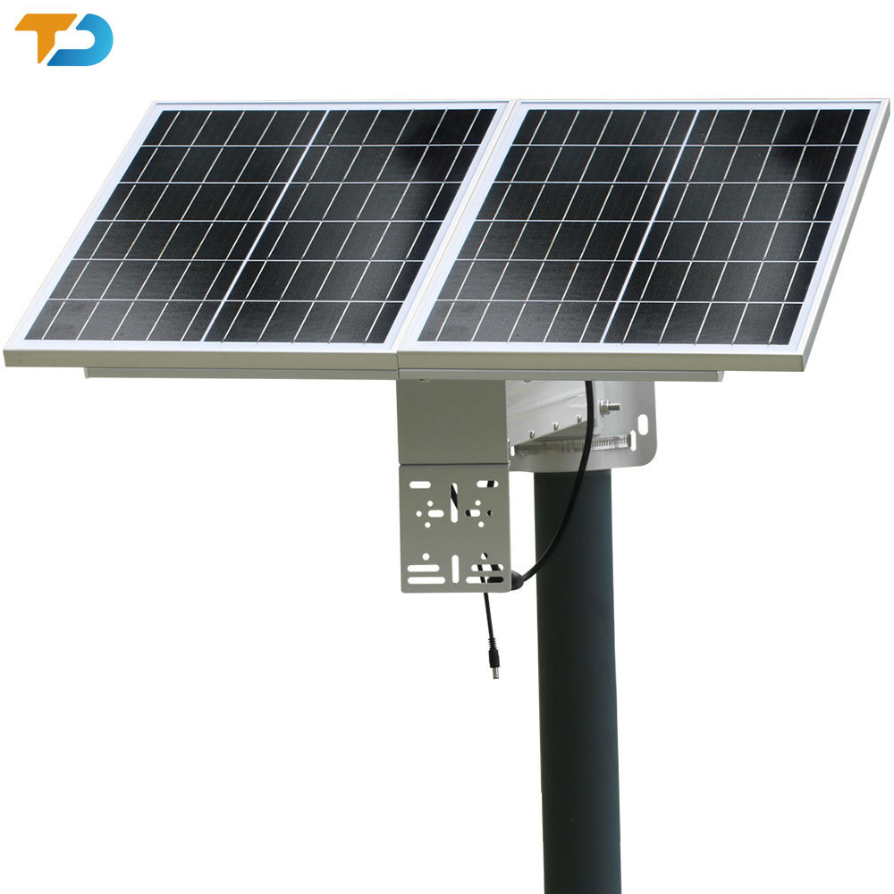 Tecdeft 12v Solar System Oem Solar System Power 60w 192wh Outdoor Solar Panel Kit For Cctv 4G