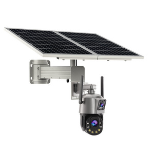 TecDeft Solar Cctv Camera 4G Sim Card 8MP Camera Security Ptz System 36X Optical Zoom Dual Lens Solar Camera For Outdoor Farm